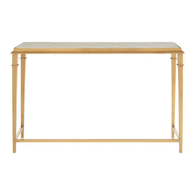 Alvaro White Marble Console Table | Gold Stainless Steel Frame | Orsina