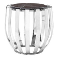 Orsina Alvaro Black Marble Side Table – Chrome Stainless Steel Frame