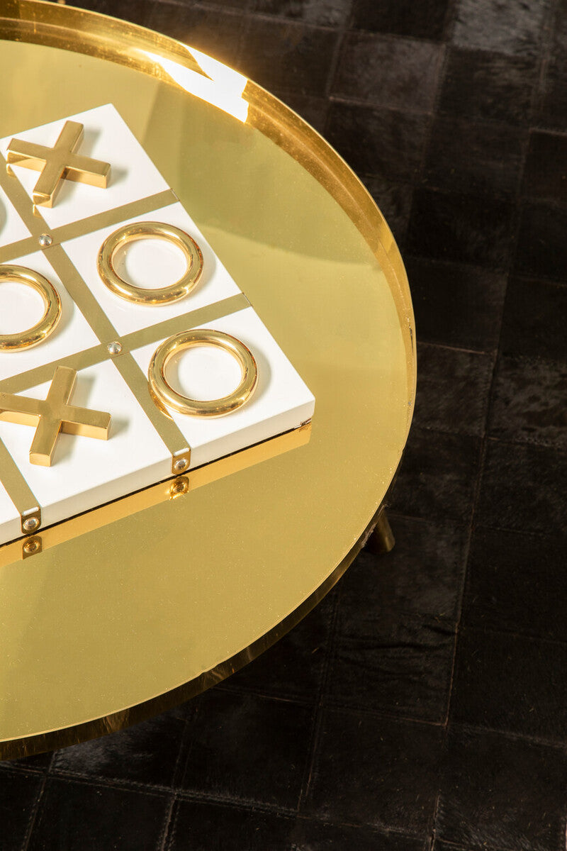 Orsina Alvaro Rose Gold Round Coffee Tables - Set of 2 Nested Frames