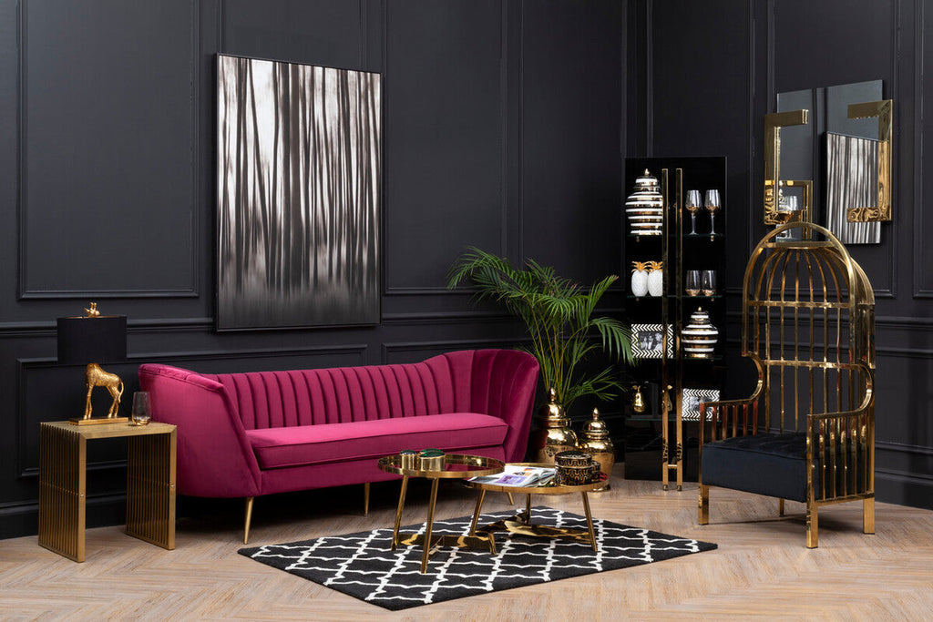 Orsina Alvaro Rose Gold Round Coffee Tables - Set of 2 Nested Frames