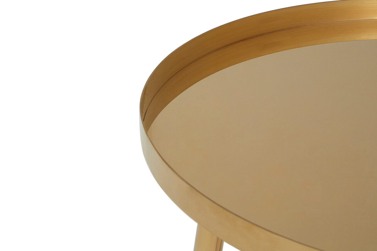 Orsina Alvaro Rose Gold Round Coffee Tables - Set of 2 Nested Frames