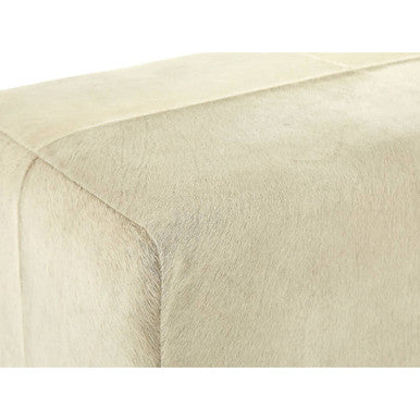 Orsina Kensington Townhouse Natural Hair On Leather Bench – Wood Legs