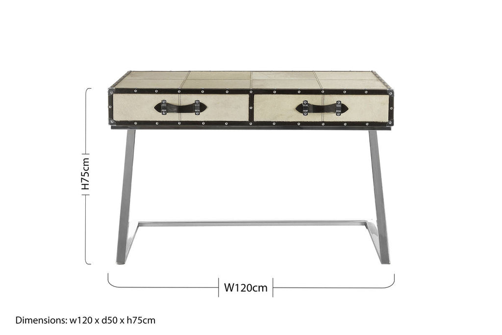 Orsina Kensington Mango Wood 2-Drawer Console Table with Z-Legs