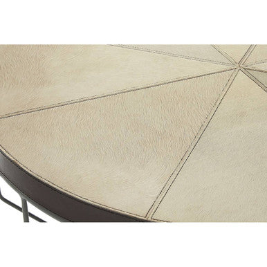 Orsina Kensington Townhouse Leather Coffee Table | Grey Iron Base