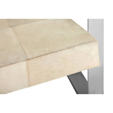 Orsina Kensington Townhouse Hairon Leather Accent Chair | Steel Legs