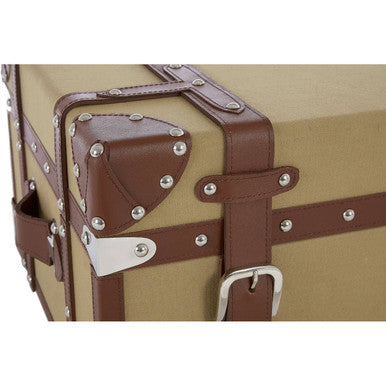 Orsina Columbus Small Canvas Storage Trunk – Vintage Style Chest