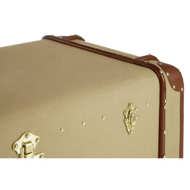 Orsina Columbus Canvas Trunk Coffee Table with Leather Storage Detail