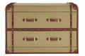 Orsina Columbus 2 Drawer Canvas Cabinet – Leather Trim Storage