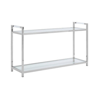 Orsina Vogue 2-Tier Console Table – Stainless Steel & Tempered Glass