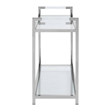 Orsina Vogue 2-Tier Console Table – Stainless Steel & Tempered Glass