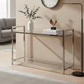 Orsina Vogue 2-Tier Console Table – Stainless Steel & Tempered Glass