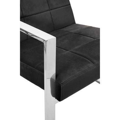 Orsina Vogue Black Velvet Lounge Chair – Modern Tufted Accent Seating