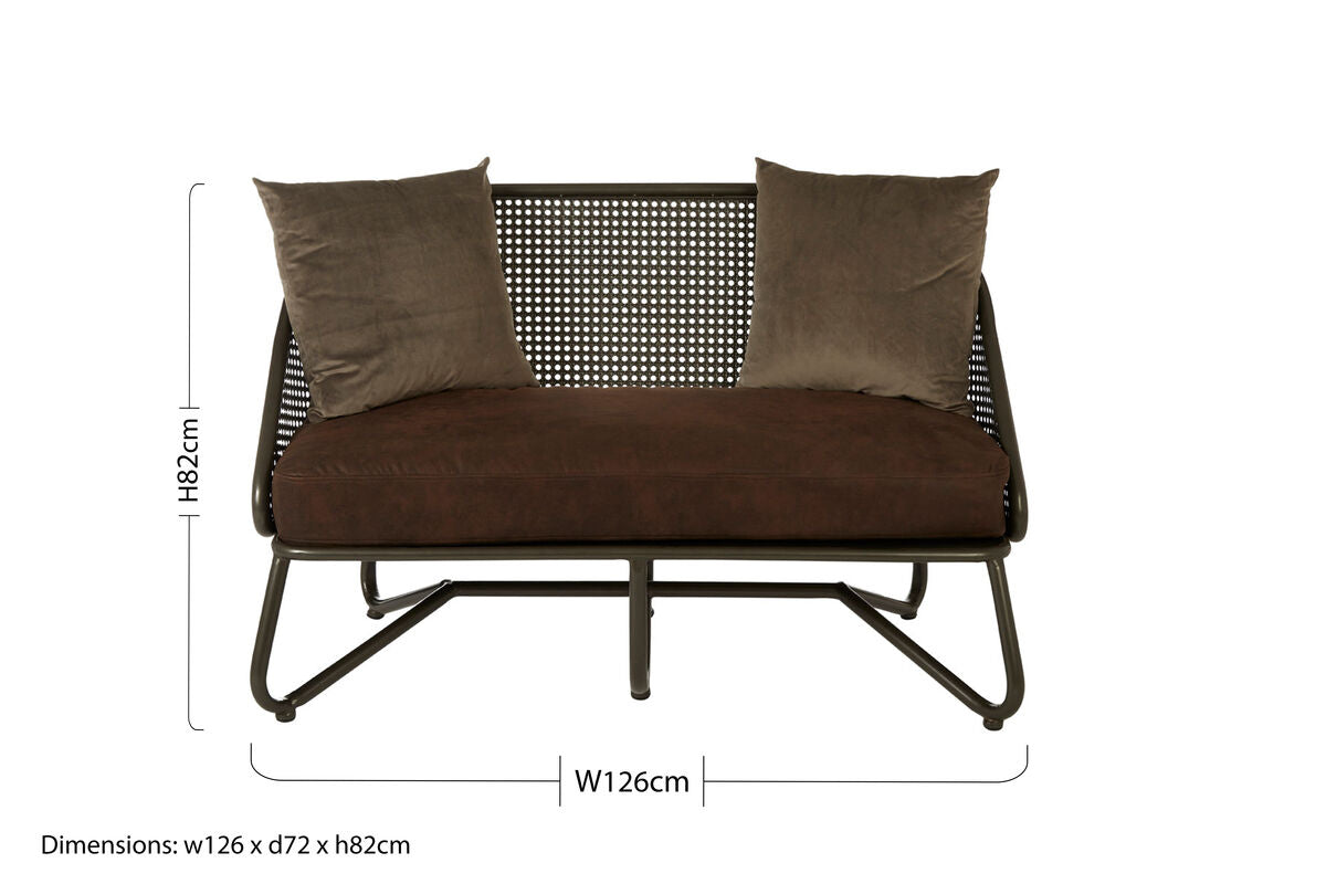 Orsina 2-Seater Sofa – Modern Minimalist Couch with Curved Legs
