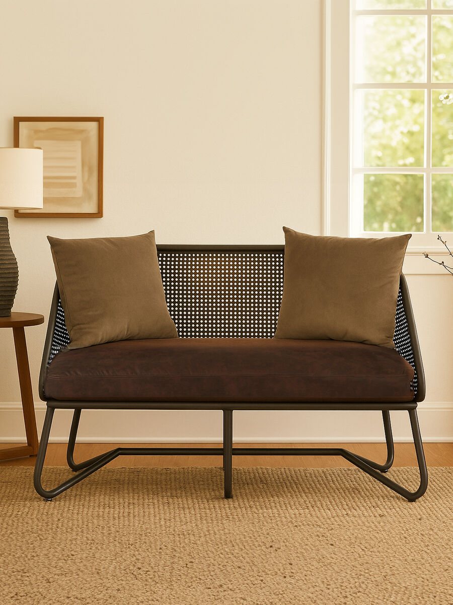 Orsina 2-Seater Sofa – Modern Minimalist Couch with Curved Legs