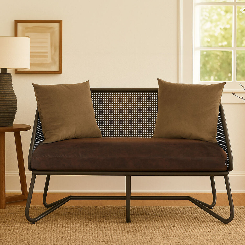 Orsina 2-Seater Sofa – Modern Minimalist Couch with Curved Legs