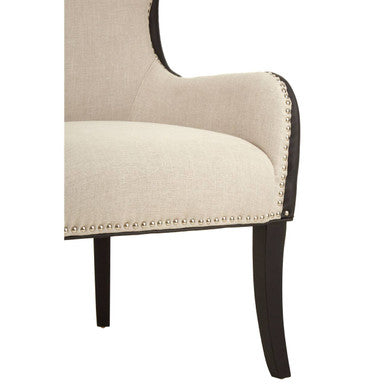 Orsina Doucet Fabric Armchair | Two-Tone Tufted Accent Chair