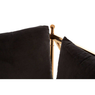 Orsina Novo 2-Seater Velvet Sofa – Rose Gold Lattice Arms Loveseat