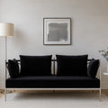 Orsina Novo 2 Seater Sofa – Modern Silver Lattice Arm Loveseat