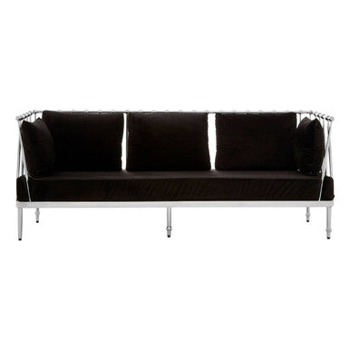 Orsina Novo 3 Seater Sofa – Silver Finish Frame with Tapered Arms