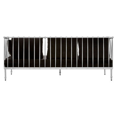 Orsina Novo 3 Seater Sofa – Silver Finish Frame with Tapered Arms