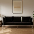 Orsina Novo 3 Seater Sofa – Silver Finish Frame with Tapered Arms