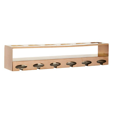 Orsina Novo 6 Bottle Wine Rack with Stemware Holder – Rose Gold