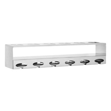 Orsina Novo Wall-Mounted Wine Rack with Stemware Holder - Silver