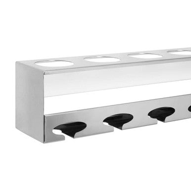 Orsina Novo Wall-Mounted Wine Rack with Stemware Holder - Silver
