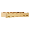 Orsina Novo 6 Bottle Gold Wine Rack with Built-In Stemware Storage