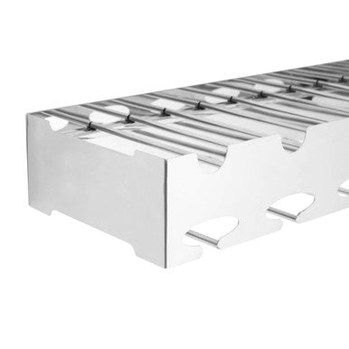 Orsina Novo 6 Bottle Wine Rack with Stemware Holder – Silver Wide