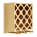 Orsina Novo 12 Bottle Gold Wine Rack with Integrated Stemware Storage