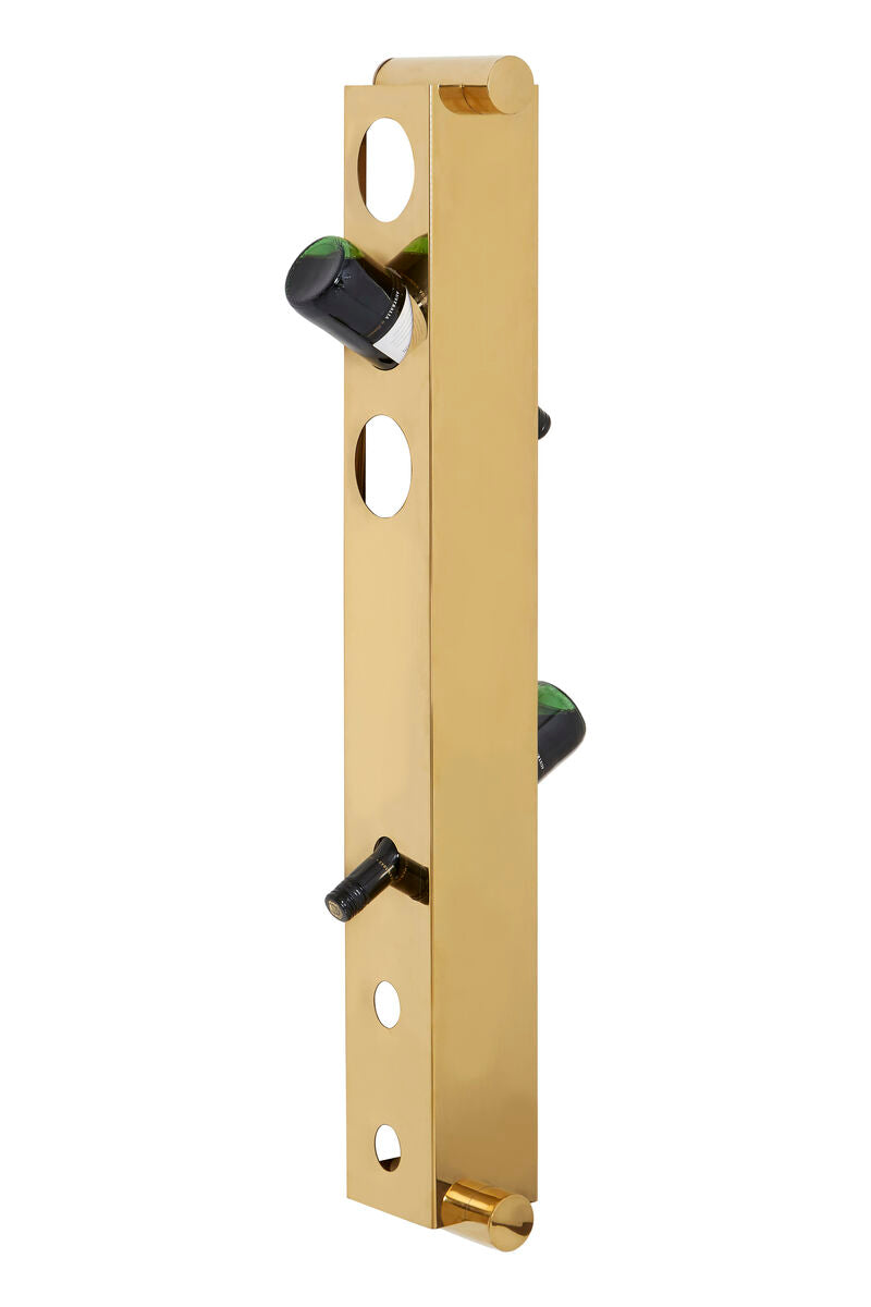 Orsina Novo 6 Bottle Vertical Wine Rack – Gold Finish Metal Storage