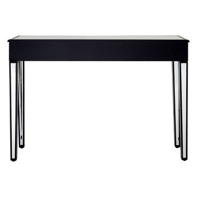 Orsina Graciela Mirrored 3-Drawer Console Table with Black Trim