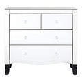 Orsina Graciela Mirrored Chest of 4 Drawers with Glass Handles