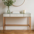 Orsina Goldie Console Table – Mirrored Top & Drawer in Rose Gold