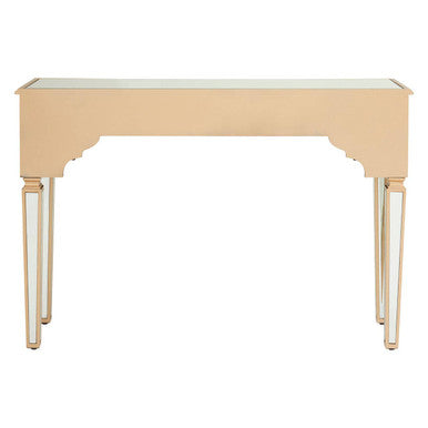 Orsina Grazia Gold Console Table – Mirrored 1-Drawer Entryway Desk