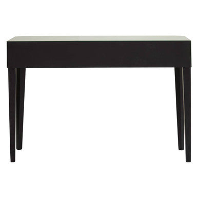 Orsina Gabriella Mirrored Console Table | 3-Drawer Black Wood Legs