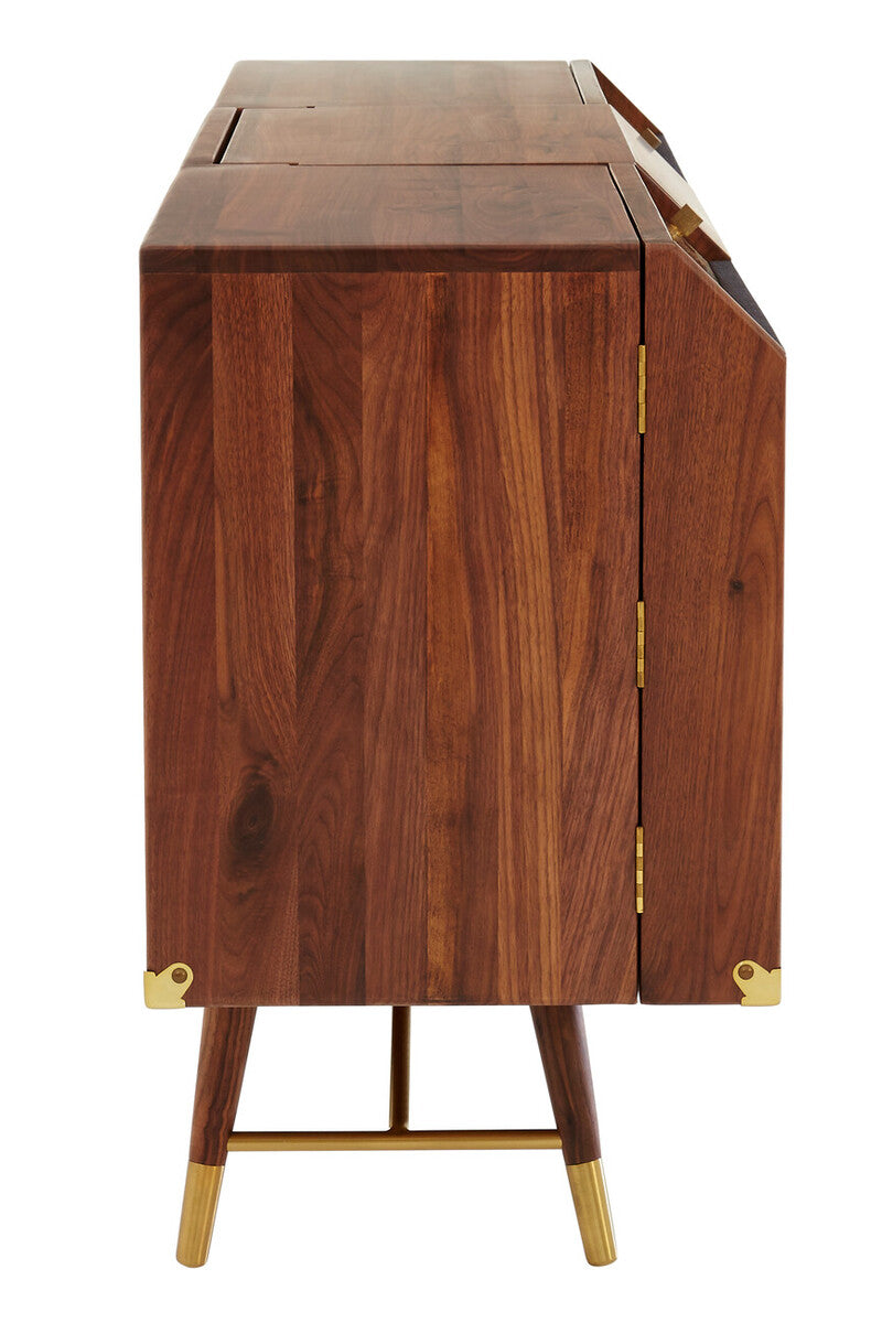 Orsina Kenso Sideboard – Natural Wood Storage with Textured Panels