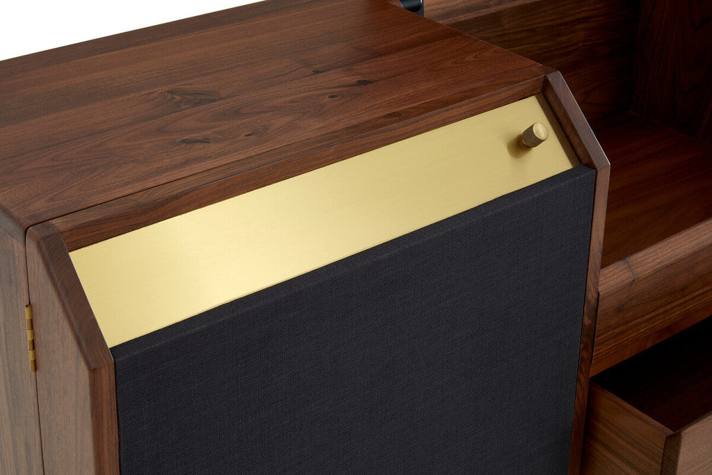Orsina Kenso Sideboard – Natural Wood Storage with Textured Panels