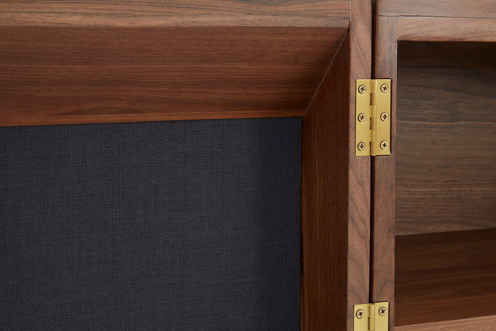 Orsina Kenso Sideboard – Natural Wood Storage with Textured Panels