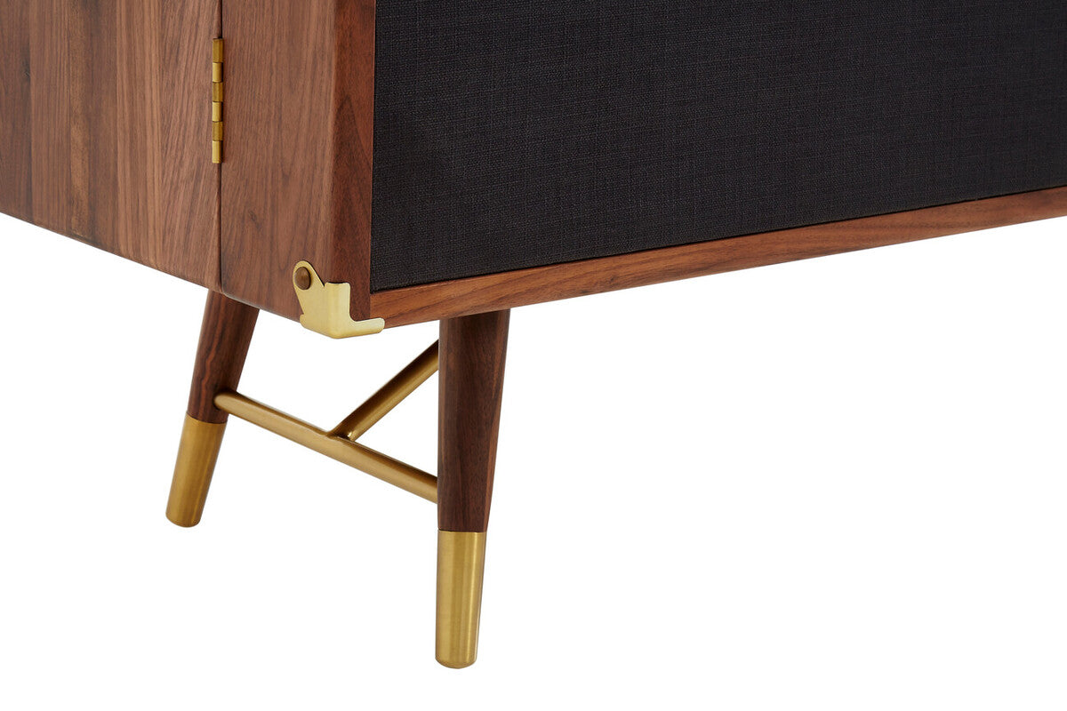 Orsina Kenso Sideboard – Natural Wood Storage with Textured Panels