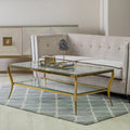 Orsina Arezzo Two-Tier Coffee Table – Gold Stainless Steel & Glass