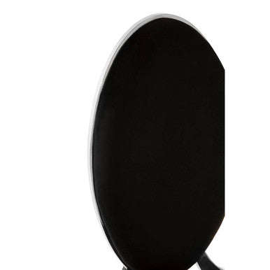 Orsina Eliza Black Velvet Dining Chair | Silver Oval Frame Seating