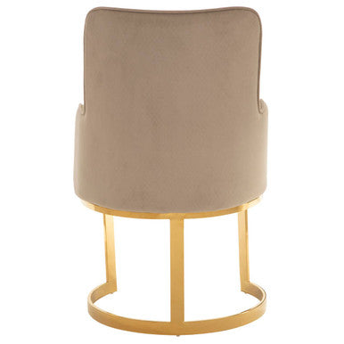 Orsina Eliza Beige Velvet Dining Chair | Modern Upholstered Seating