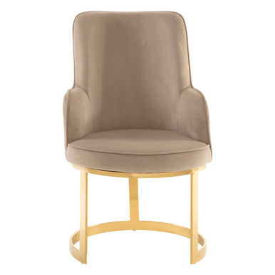 Orsina Eliza Beige Velvet Dining Chair | Modern Upholstered Seating