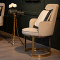 Orsina Eliza Beige Velvet Dining Chair | Modern Upholstered Seating