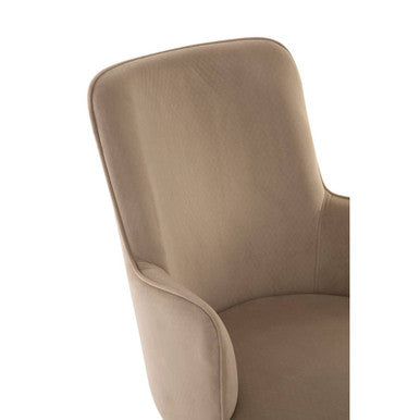 Orsina Eliza Beige Velvet Dining Chair | Modern Upholstered Seating
