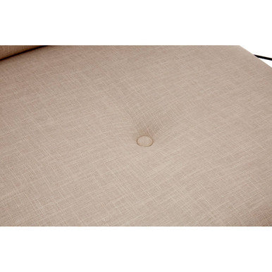 Orsina Monroe High Back Chair – White Linen Tufted Accent Armchair