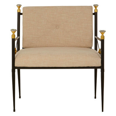 Orsina Monroe Lounge Chair – Black and White Modern Accent Chair