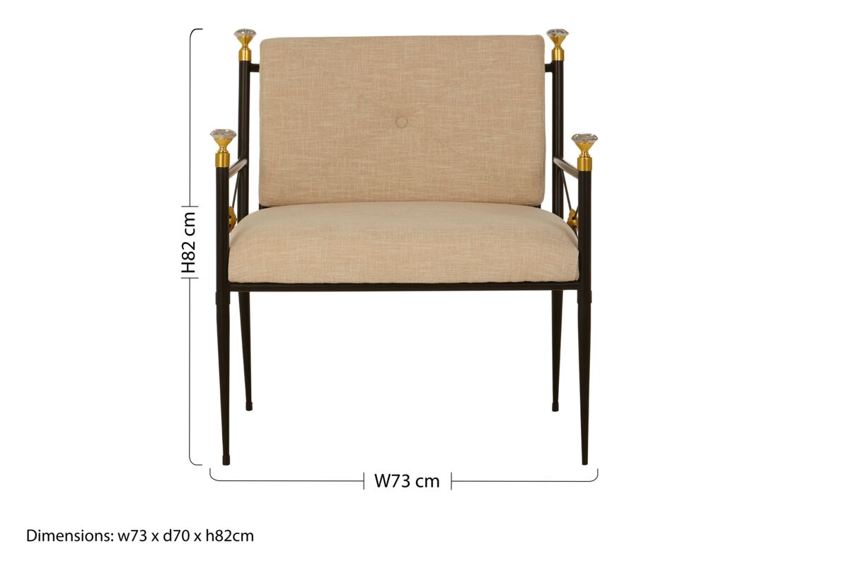 Orsina Monroe Lounge Chair – Black and White Modern Accent Chair
